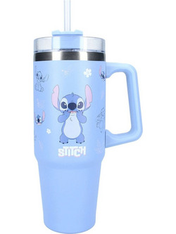 Vadobag Lilo & Stitch Bliss Παιδικό Παγούρι Ανοξείδωτο με Καλαμάκι Γαλάζιο 900ml