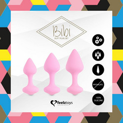 Feelztoys Bibi Σετ Πρωκτικές Σφήνες Diamond Plugs Ροζ 3τμχ