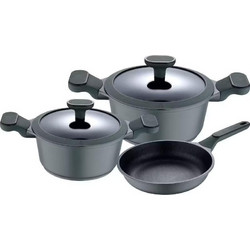 Bergner Cast Aluminium Solo Σετ Κατσαρόλες από Ανοξείδωτο Ατσάλι 3τμχ BGSG006635