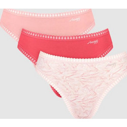 Sloggi Go Crush Βαμβακερά Γυναικεία Slip με Δαντέλα 3Pack 10219663-M005