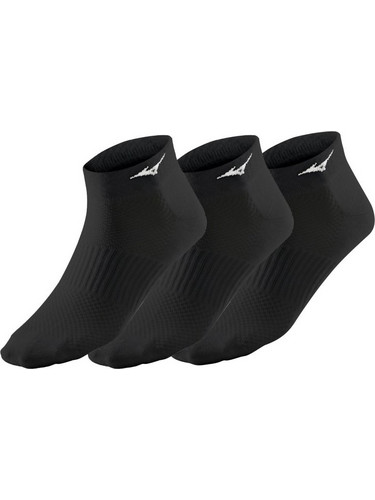 Mizuno Ανδρικές Κάλτσες Κοντές με Σχέδια Μαύρες 3Pack 67XUU950-98
