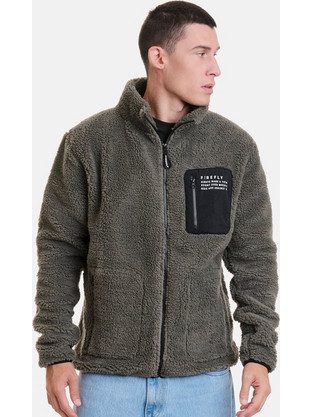 Firefly Ανδρική Ζακέτα Fleece με Φερμουάρ Γκρι FMFZ25102-0008