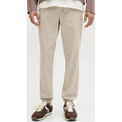 Jack & Jones Dylan Ανδρικό Παντελόνι Φόρμας με Λάστιχο Εκρού 12288471