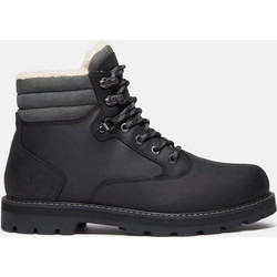 Timberland Britton Road Mid Warm Lined Ανδρικά Αρβυλάκια Δερμάτινα Μαύρα Αδιάβροχα TB0A6CFXW02
