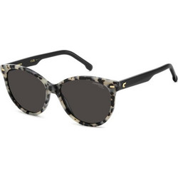 Carrera CA3084/S AHF/M9 Γυναικεία Γυαλιά Ηλίου Οβάλ Κοκάλινα Μαύρα με Μαύρο Φακό