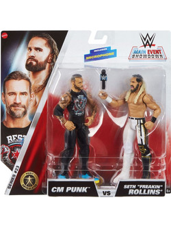 Mattel WWE Main Event Showdown CM Punk vs Seth Freakin Rollins Σετ Φιγούρες Δράσης για 6+ Ετών