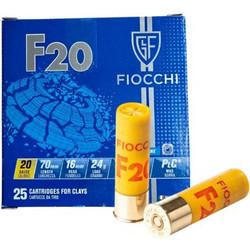 Fiocchi F20 Sporting Φυσίγγια Συγκέντρωσης 20Cal 20mm 24gr 25τμχ