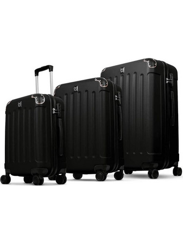 Swiss Hufeisen SF-5001 Σετ Βαλίτσες 3τμχ Μαύρες