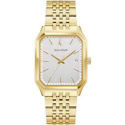 Bulova Tony Bennett Ανδρικό Ρολόι με Χρυσό Μεταλλικό Μπρασελέ 97B236