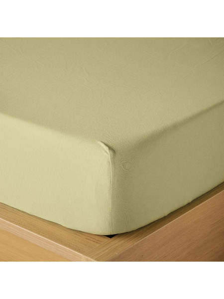 Kentia Σεντόνι Διπλό Βαμβακερό με Λάστιχο 140x200+35 Versus Suave 02 Olive