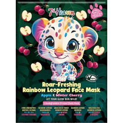 7th Heaven Rainbow Leopard Apple & Winter Cherry Sheet Μάσκα Προσώπου για Ενυδάτωση & Λάμψη 28gr