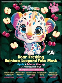 7th Heaven Rainbow Leopard Apple & Winter Cherry Sheet Μάσκα Προσώπου για Ενυδάτωση & Λάμψη 28gr