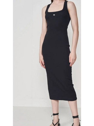 Colcci Midi Καλοκαιρινό Καθημερινό Φόρεμα με Δαντέλα Μαύρο 1S5.030.064