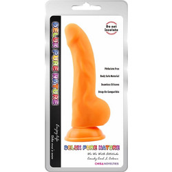 CalExotics Deluxe Pure Nature Carl.L Dildo με Βεντούζα & Όρχεις 21.7cm Πορτοκαλί