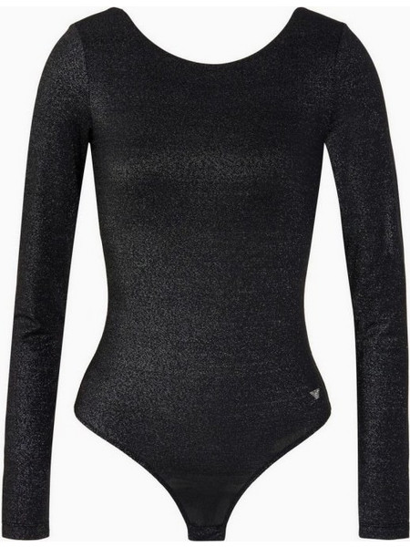 Emporio Armani Μακρυμάνικο Γυναικείο Κορμάκι Slip Μαύρο EW0019179AF15794-FC038