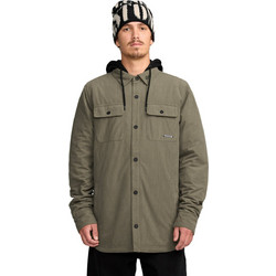 Volcom Kenson Ανδρικό Πουκάμισο Κοτλέ Μακρυμάνικο Κανονική Γραμμή με Mao Γιακά Χακί G1652601-MIL