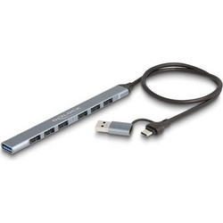 DeLOCK 64273 USB Hub 3.0 USB-C με 7 Θύρες USB-A