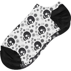 Dimisocks Do You Dare Black & White Skulls Ανδρικές Κάλτσες Σοσόνια με Σχέδια Λευκές 50024