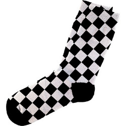 Dimisocks Do You Dare ChessBoard Ανδρικές Κάλτσες Ψηλές Μαύρες Λευκές 60068