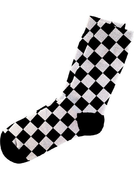 Dimisocks Do You Dare ChessBoard Ανδρικές Κάλτσες Ψηλές Μαύρες Λευκές 60068