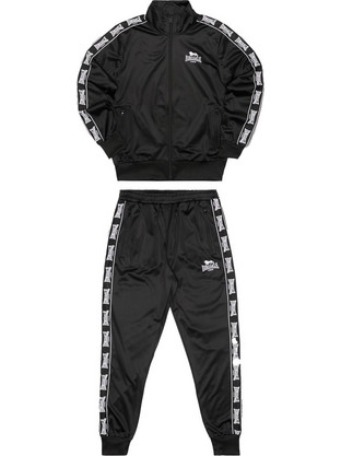 Lonsdale Lowick Ανδρικό Σετ Φόρμας με Λάστιχο Μαύρο 117901-1500