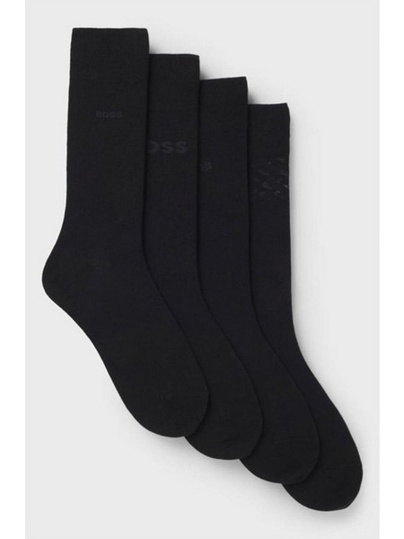 Hugo Boss Ανδρικές Κάλτσες Ψηλές Μαύρες 4Pack 50547928-001