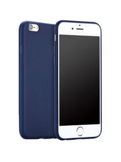 Θήκη iphone 6/6s Σιλικόνης Ματ TPU Candy Χωρίς τρύπα στο σήμα - 3758 - Σκούρο Μπλέ - OEM