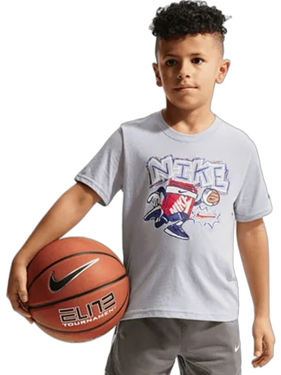 Nike Chalky Boxy Παιδικό T-Shirt Κοντομάνικο Γκρι 86N843-BAD