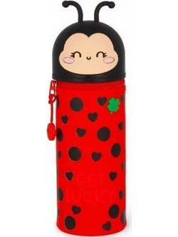 Legami Kawaii Ladybug Κασετίνα Βαρελάκι Κόκκινη KA0024