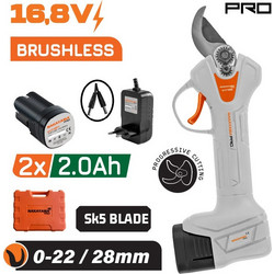 Nakayama Pro EC1428 Ψαλίδι Κλαδέματος Μπαταρίας 16.8V 2x2Ah με Κοπή 28mm