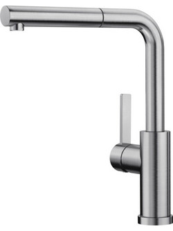 Blanco Lanora-S-F 526180 Μπαταρία Κουζίνας Πάγκου Διπλής Παροχής Ανάμεικτη Inox