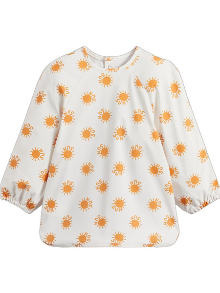 La Redoute Sun Αδιάβροχη Σαλιάρα Ποδιά με Κουμπί & Μανίκια Μπεζ