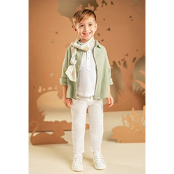 Baby Bloom Βαπτιστικό Σετ Ρούχων για Αγόρι με Παντελόνι Μπλουζάκι & Πουκάμισο 5τμχ 126-41