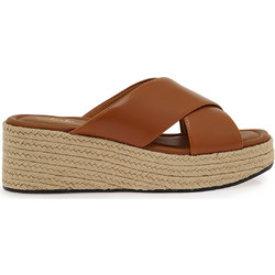Clarks Καλοκαιρινές Γυναικείες Πλατφόρμες Χαμηλές Δερμάτινες Ταμπά 261878-81
