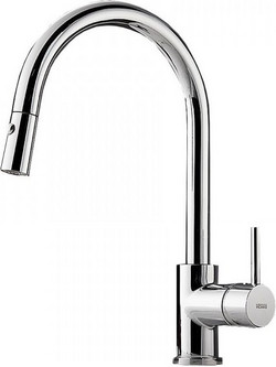 Fluo Fluo 18780-100 Μπαταρία Κουζίνας Πάγκου Διπλής Παροχής Ανάμεικτη με Ντουζ Inox