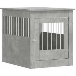 vidaXL Ξύλινο Κλουβί Σκύλου Crate Έπιπλο Μεσαίο Εσωτερικού Χώρου Γκρι 80x64.5x71cm 838333