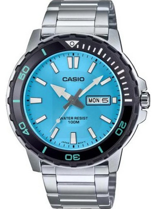 Casio Ανδρικό Ρολόι με Ασημί Μεταλλικό Μπρασελέ MTD-125D-2A3VDF