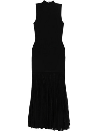 Michael Kors Maxi Φόρεμα για Γάμο / Βάπτιση Μεταξωτό Μαύρο MR683BSBFD-001