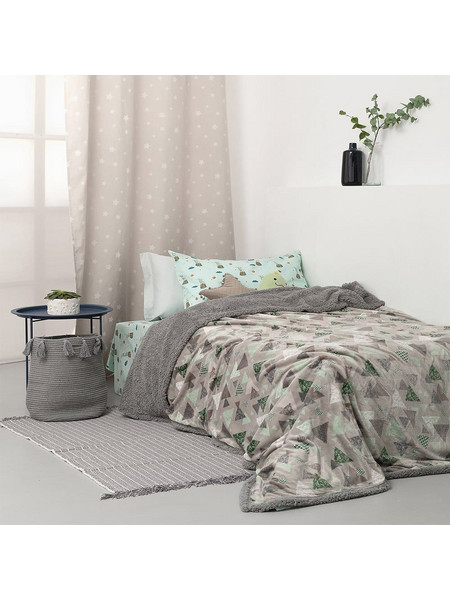 Palamaiki Blake Παιδική Κουβέρτα Fleece Φωσφοριζέ 160x220 Γκρι