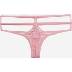 Cottonhill Γυναικείο Sexy String με Δαντέλα Ροζ CH0188