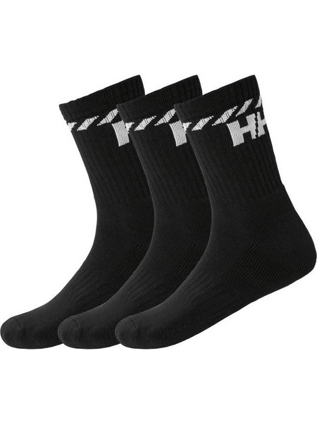Helly Hansen Βαμβακερές Ανδρικές Κάλτσες Ψηλές με Σχέδια Μαύρες 3Pack 67479-990