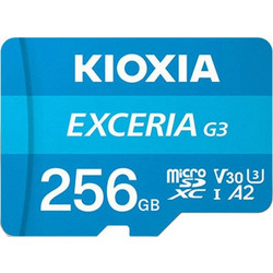 Kioxia Exceria G3 microSDXC 256GB Class 10 U3 V30 UHS-I A2 160MB/s + Adapter
