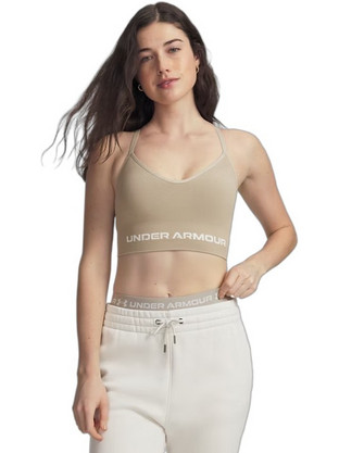 Under Armour Vanish Seamless Αθλητικό Μπουστάκι με Μέτρια Στήριξη & Αφαιρούμενη Ενίσχυση Μπεζ 1384417-299