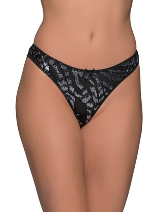 Milena By Paris Γυναικείο Sexy Brazil Μαύρο Ασημί 8514
