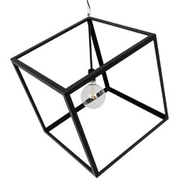 Globostar Cube Κρεμαστό Φωτιστικό Οροφής Μονόφωτο E27 Μαύρο 999-0215