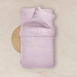 Borea Σεντόνι King Size Βαμβακερό με Λάστιχο 180x200+40 Solid 14 Ροζ
