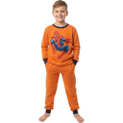 Christies Spider-Man Παιδική Πιτζάμα Βαμβακερή Χειμωνιάτικη Πορτοκαλί C302SAP1