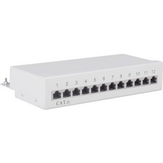 Goobay 69306 Ethernet Patch Panel Επιτοίχιο 1U 12 Θυρών Cat.6 Shielded STP