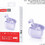 Tranyoo T-M2 Ακουστικά Bluetooth Earbud Ανθεκτικά στο Νερό Purple