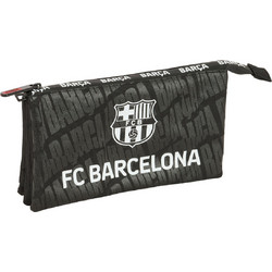 Safta F.C. Barcelona Κασετίνα με 3 Θήκες Μαύρη S4314328